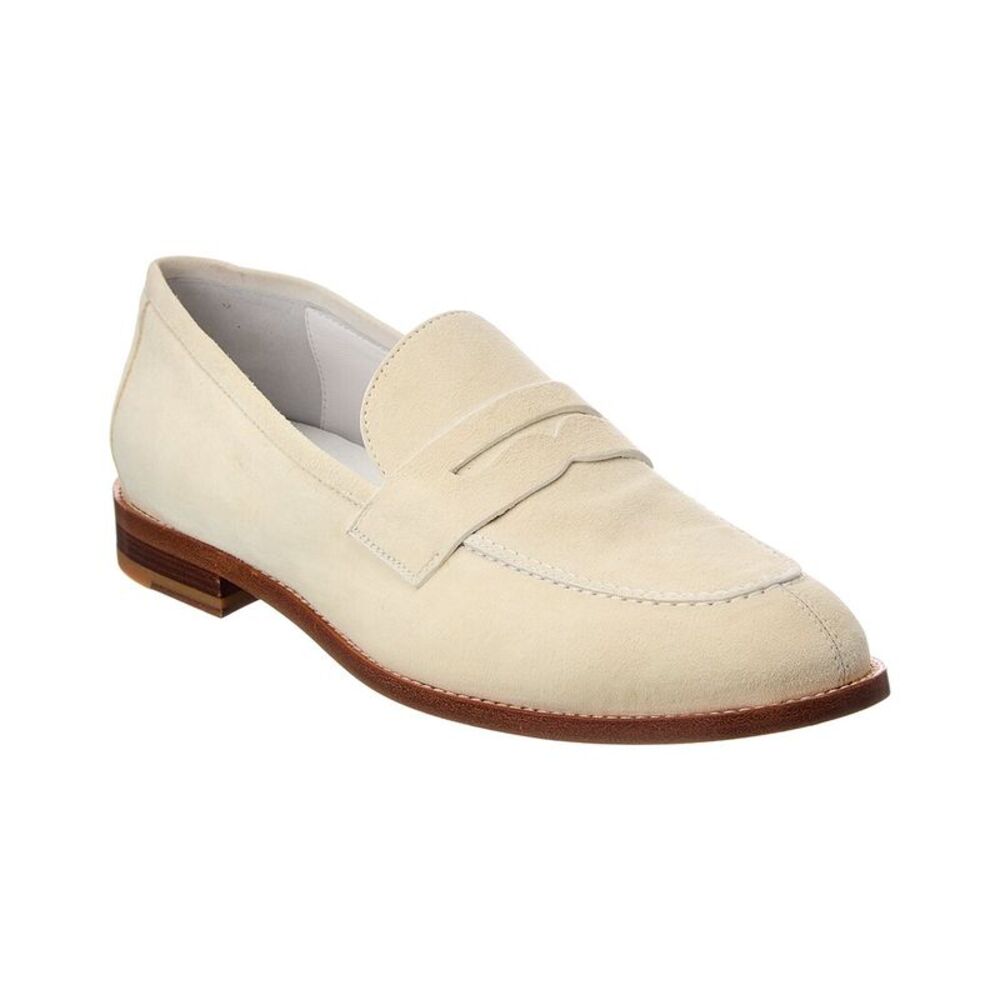 Isaia Suede Loafer, White